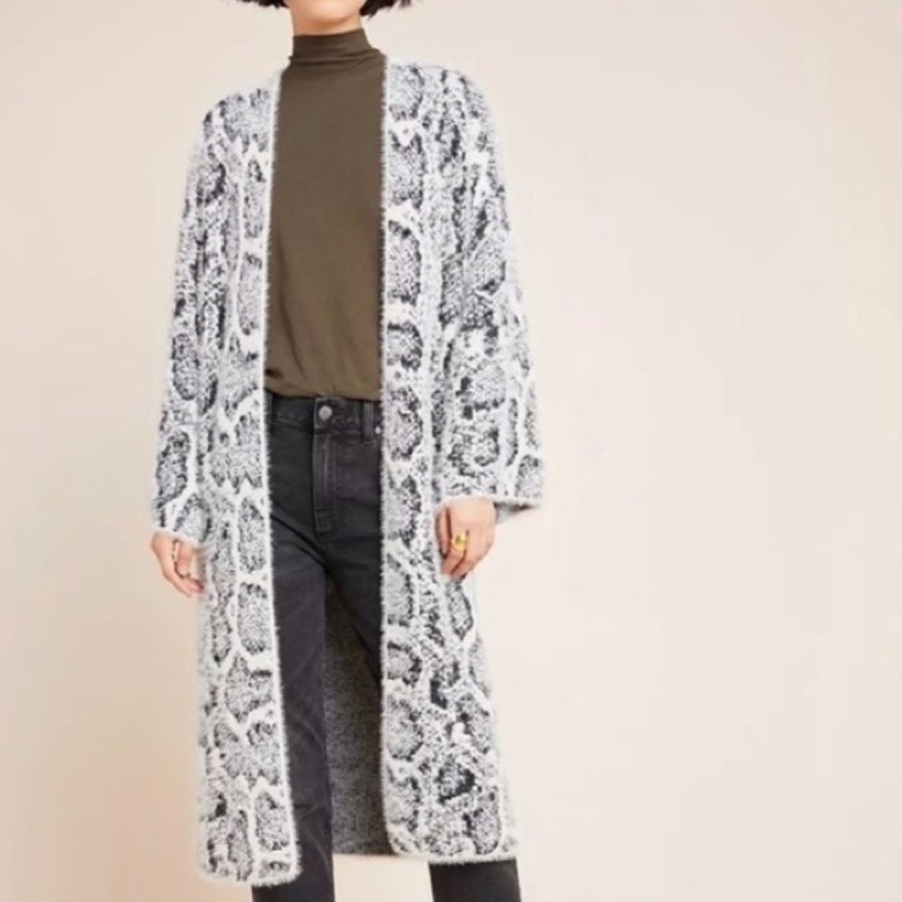 NWOT Akemi and Kin snakeskin duster sweater